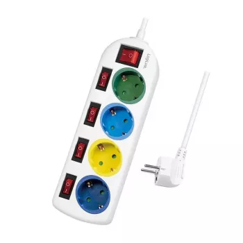 LogiLink 4 prese 1,5 m colore
