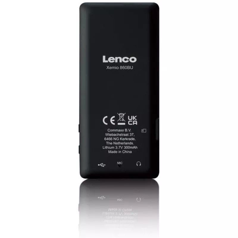 Lettore MP3 Lenco Xemio-860BU 8 GB nero blu LCD 18h di riproduzione