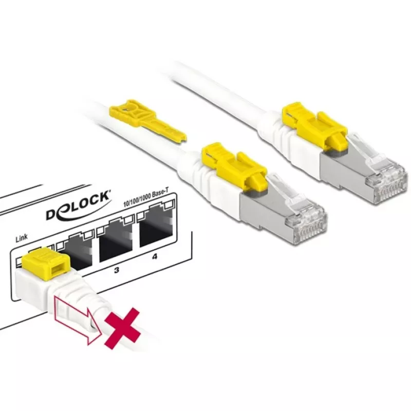 Cavo di rete DeLOCK 85335 RJ-45 Cat6a 5m bianco
