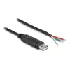 DELOCK Cavo adattatore USB 2.0 Type-A a seriale RS-485 2 m nero
