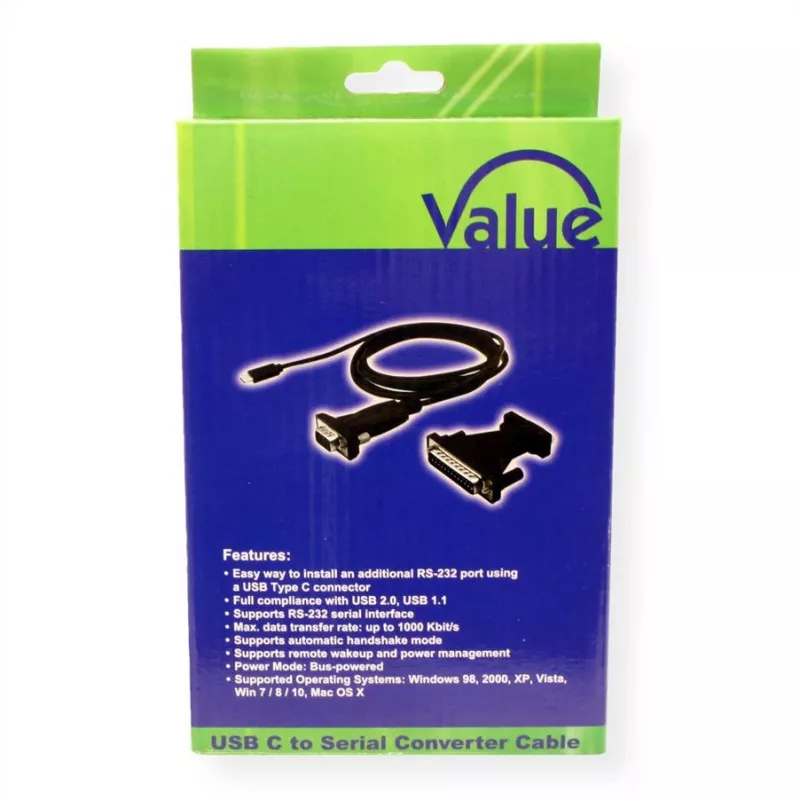 ROTRONIC-SECOMP VALUE - Adattatore seriale - USB-C - RS-232 x 1