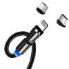 Cavo di ricarica 3-in-1 ColorWay CW-CBUU037-BK — Lightning, Micro-USB, USB-C, 1 m, 2,4 A