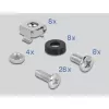 Delock kit di montaggio per guida DIN - montaggio a rack - nero - 4U - 48,3 cm (19