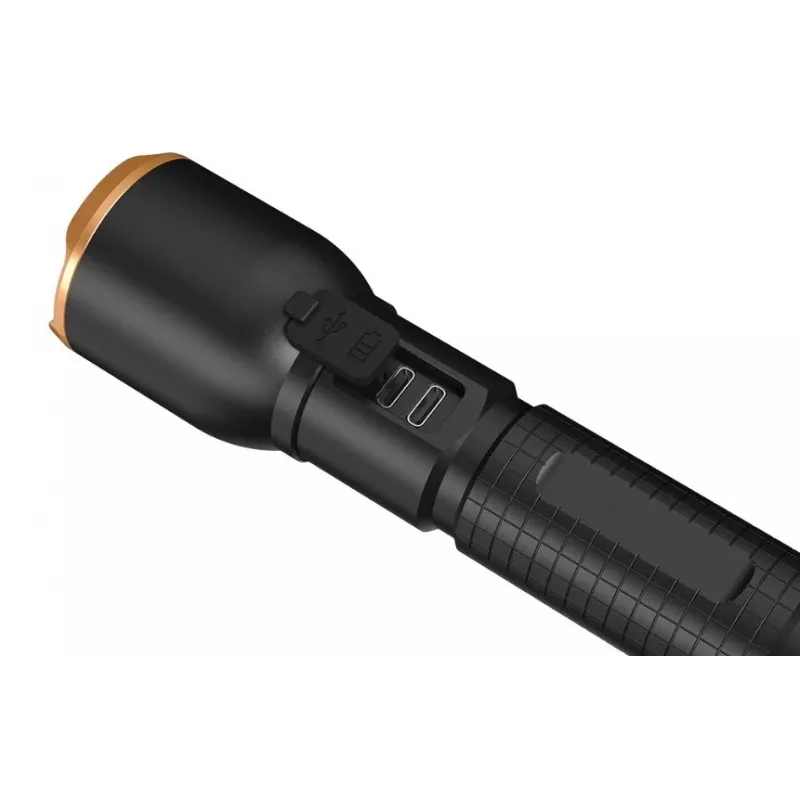Torcia Duracell DF2500R — nera, torcia a mano ricaricabile