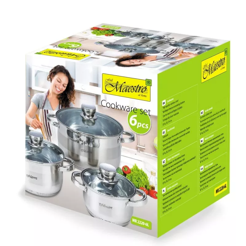 Maestro MR-2220-6L A set di pentole con 6 elementi