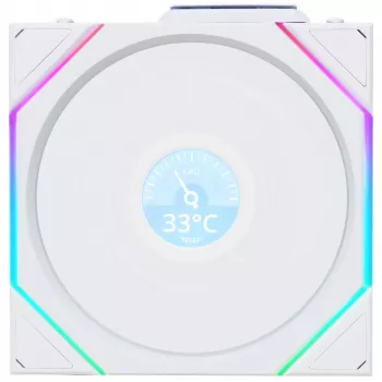 Ventola per case 120 mm Lian Li 12RTLLCD1W1W ARGB Wireless LCD bianco