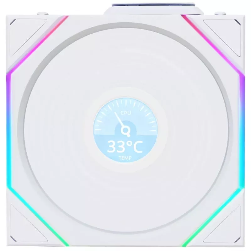 Ventola per case 120 mm Lian Li 12RTLLCD1W1W ARGB Wireless LCD bianco