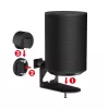 Supporto da parete MACLEAN MC-495 per 2x diffusori Sonos ERA, angolo regolabile, robusto