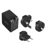 Caricabatterie da viaggio LogiLink PA0302 universale nero ricarica rapida AC