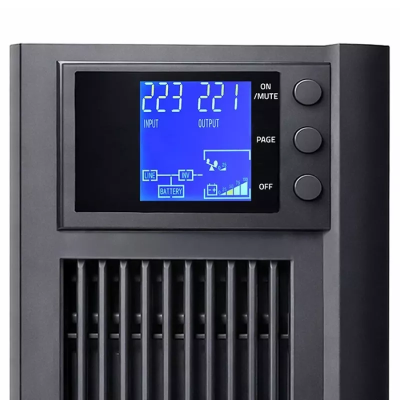 UPS QOLTEC onda sinusoidale pura 3kVA 2400W con AVR e display LCD
