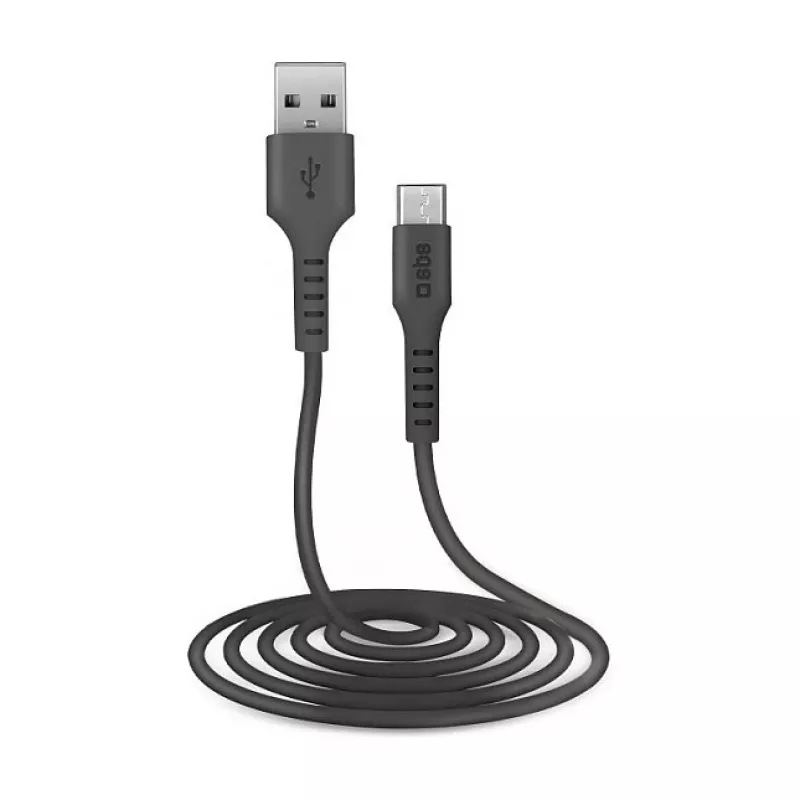 SBS TECABLEMICRO2K cavo USB A Micro-USB B maschio nero 2 m (TEKabelMICRO2K)