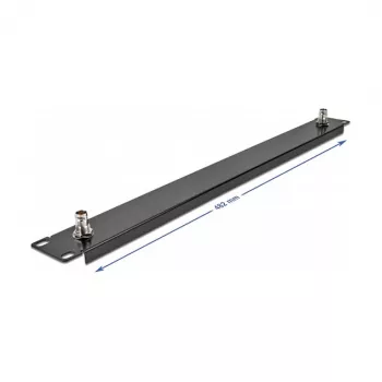 Pannello 19 pollici DeLOCK con 2 x presa BNC 1U nero