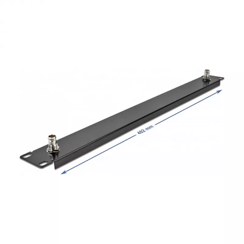 Pannello 19 pollici DeLOCK con 2 x presa BNC 1U nero