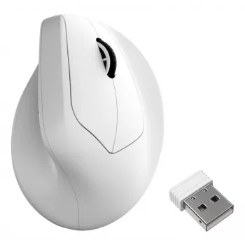 Mouse meccanico Keychron M5 8K bianco (M5-A24) con filo/wireless, design compatto