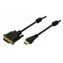 Logilink - cavo adattatore - HDMI femmina a DVI-D maschio - 5 m - doppio isolamento - nero (CH0015)
