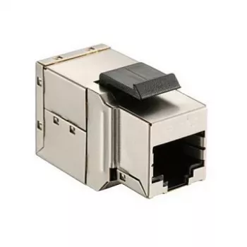 Giunto inline Keystone Cat6 schermato set da 8, EQUIP — formato piatto, RJ-45, 17×35,5×24,4 mm, argento