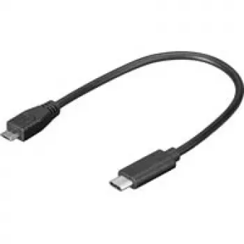 Wentronic Goobay cavo USB 2.0 connettore maschio micro (Type-B) > connettore maschio USB-C, 0,2 m - USB 2.0 HighSpeed (67895)