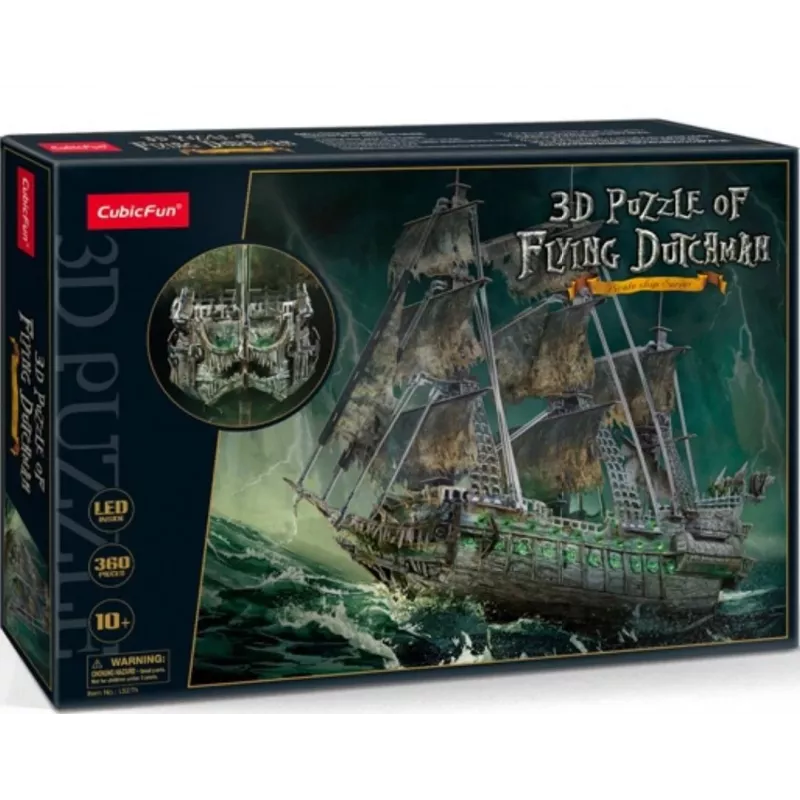 Cubic Fun Puzzle 3D LED Olandese Volante, 360 pezzi (306-L527H)