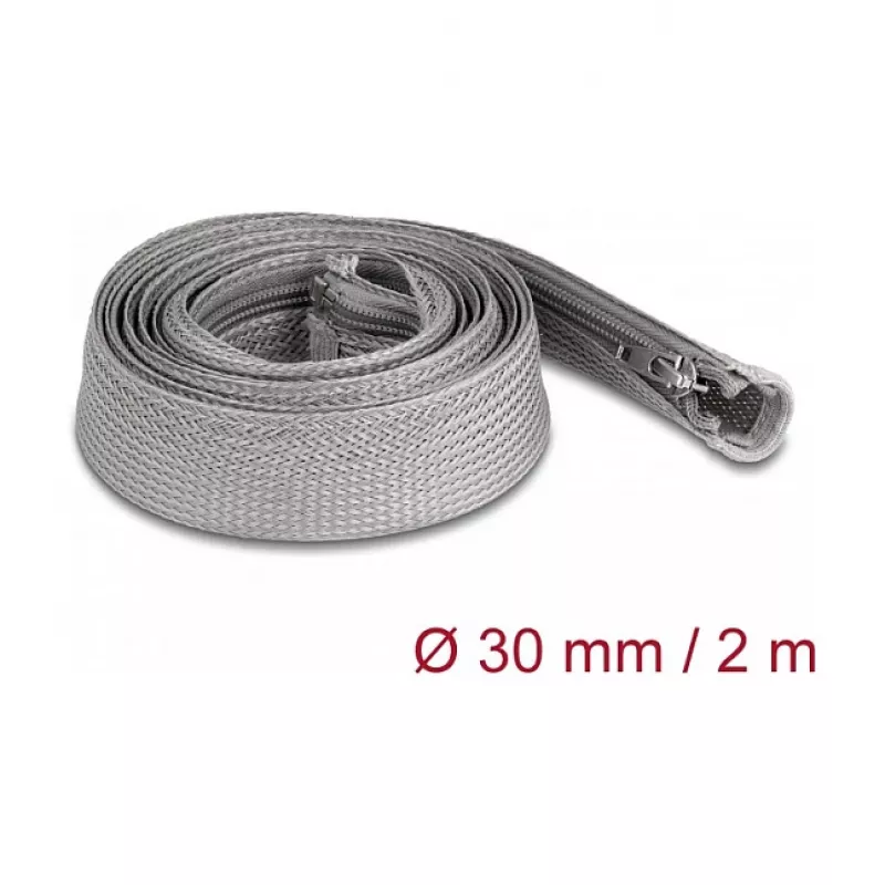 Guaina intrecciata DeLOCK 20831 2m x 30mm grigio
