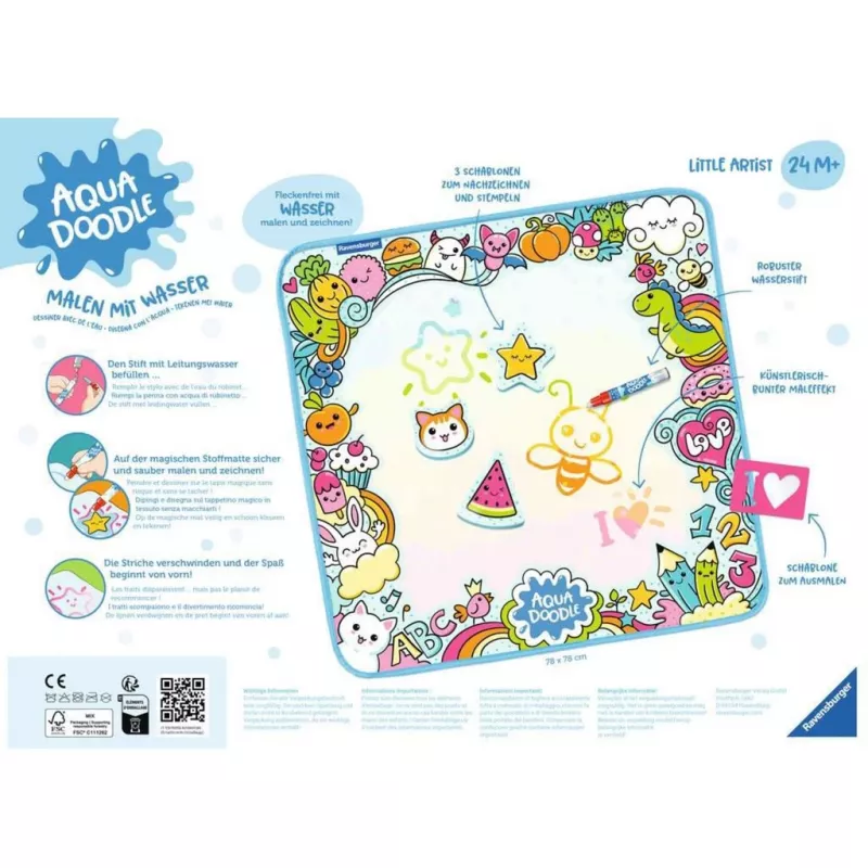 Tappetino acquerello per bambini Ravensburger Little Artist multicolore