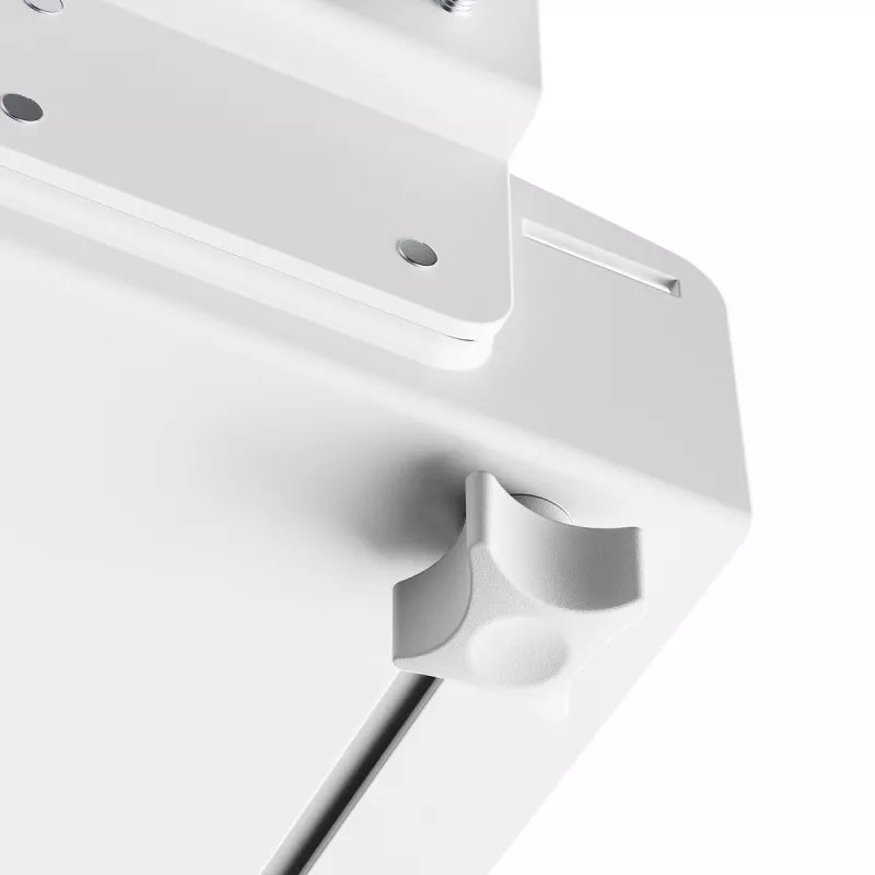 Supporto per CPU MACLEAN MC-116W, design regolabile in altezza e orientabile per il montaggio sottoscrivania
