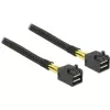 Delock - cavo SAS interno - SAS 6Gbit/s - 4x Mini SAS HD (SFF-8643) a 4x Mini SAS HD (SFF-8643) - 1,0m - per P/N: 62703, 62704 (83387)