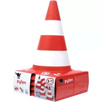 BIG Pylonen (set da 4) - 1 anno - plastica - rosso - bianco