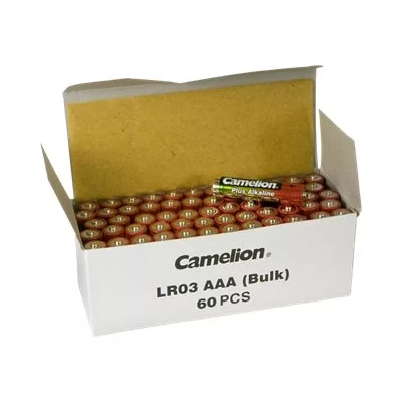 Batterie alcaline CAMELION AAA (LR03) 60 pz. — confezione per dispositivi ad alto consumo