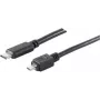 Cavo USB S/CONN 77145-1.0 USB 2.0 1 m USB C Micro-USB B nero