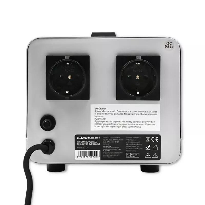 Qoltec 50724 stabilizzatore automatico di tensione AVR 2000VA