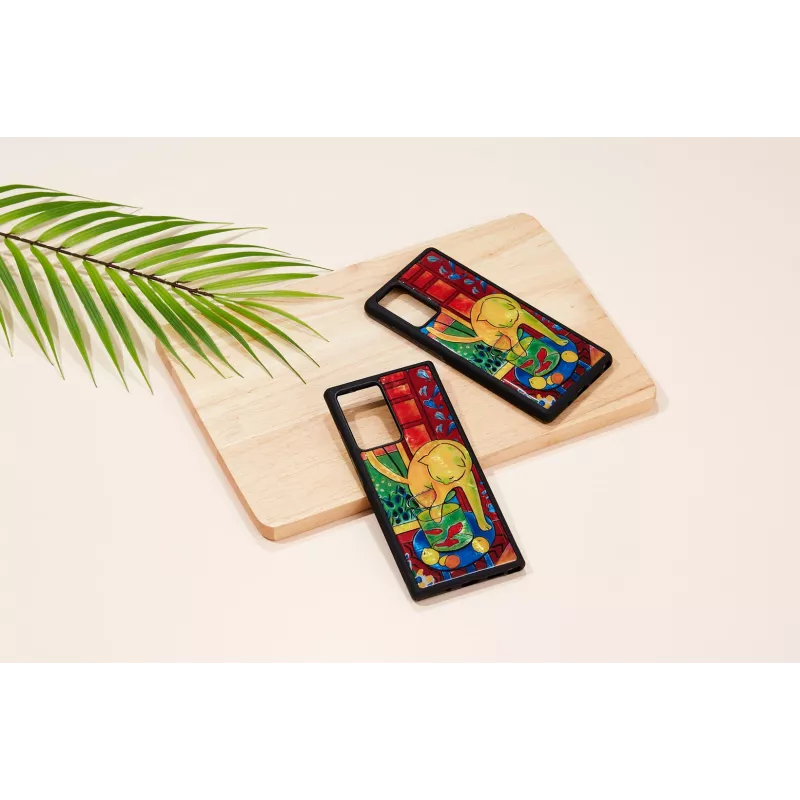 Custodia protettiva iKins per Samsung Galaxy Note 20 con design gatto e pesce rosso