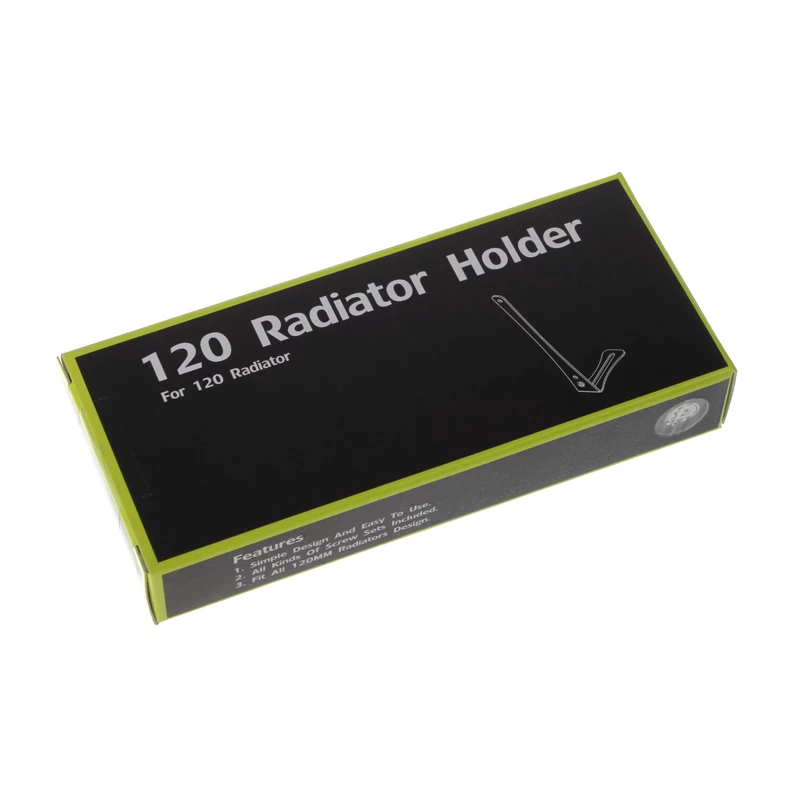 Supporto radiatore BitsPower BP-120RADHV2-BK — staffa di montaggio nera per radiatori da 120 mm