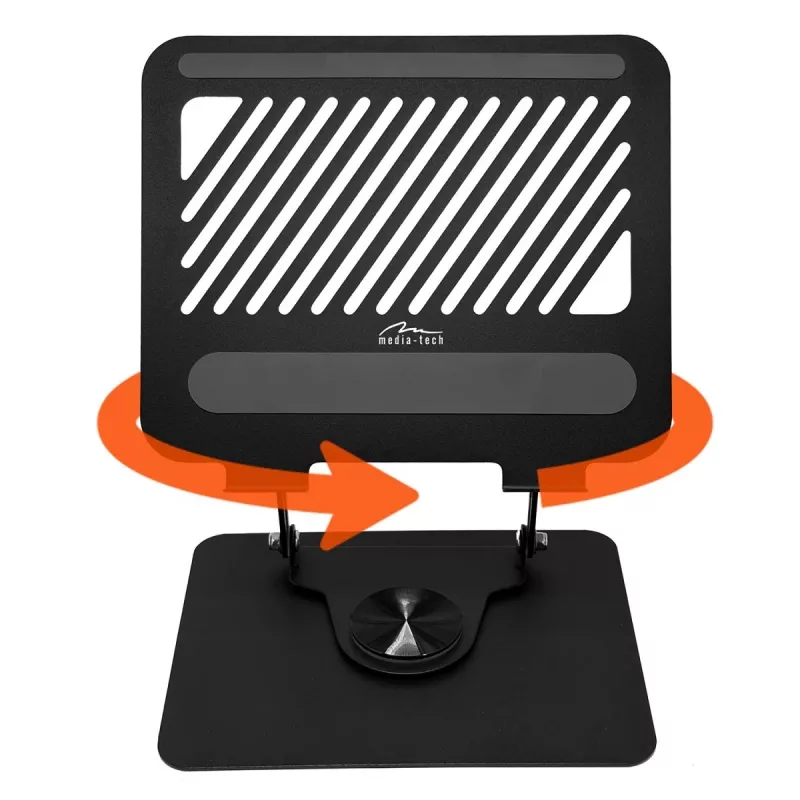 Supporto per laptop MEDIA-TECH MT2662 – regolabile in altezza, pieghevole in alluminio per laptop da 10–17