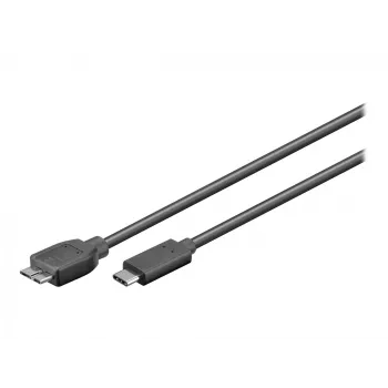Wentronic goobay - Cavo USB - Micro-USB Type-B (connettore maschio) a USB-C (connettore maschio) - USB 3.1 - 60 cm - connettore C reversibile (67995)