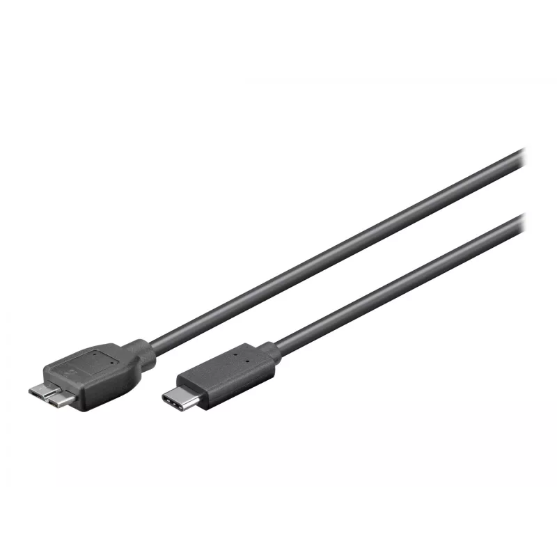 Wentronic goobay - Cavo USB - Micro-USB Type-B (connettore maschio) a USB-C (connettore maschio) - USB 3.1 - 60 cm - connettore C reversibile (67995)