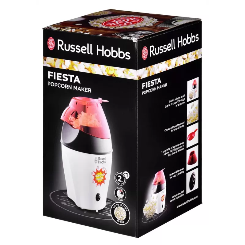 Russell Hobbs Fiesta macchina per popcorn nero, rosso, bianco 1200 W