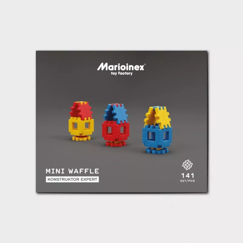 Set di costruzioni Marioinex Mini Waffle Constructor – 141 pezzi, multicolore, per bambini dai 5 anni in su