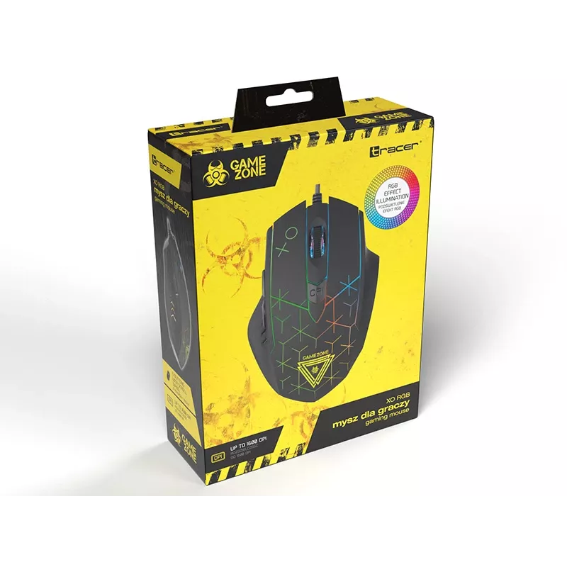 Tracer GAMEZONE XO - Mouse - USB - Hiiri - Ottico - 6 tasti - nero