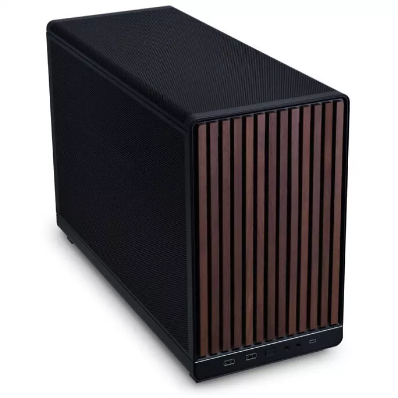 Pannello frontale Lian Li DAN Cases A3-mATX Wood Edition, noce / nero
