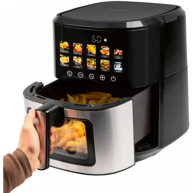 Friggitrice ad aria ProfiCook PC-FR 1286 H — 6,5 l, 1700 W, frontale in acciaio inox, nero