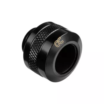 Raccordo Alphacool 17471 — ottone nero, Ø22 mm, altezza 20 mm