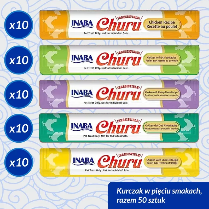 INABA Churu Varieties Chicken - snack per gatti - 50 x 14g