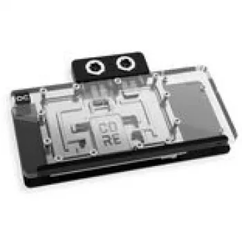 Waterblock GPU Alphacool Core RX 9070 XT Taichi con backplate, trasparente/cromo