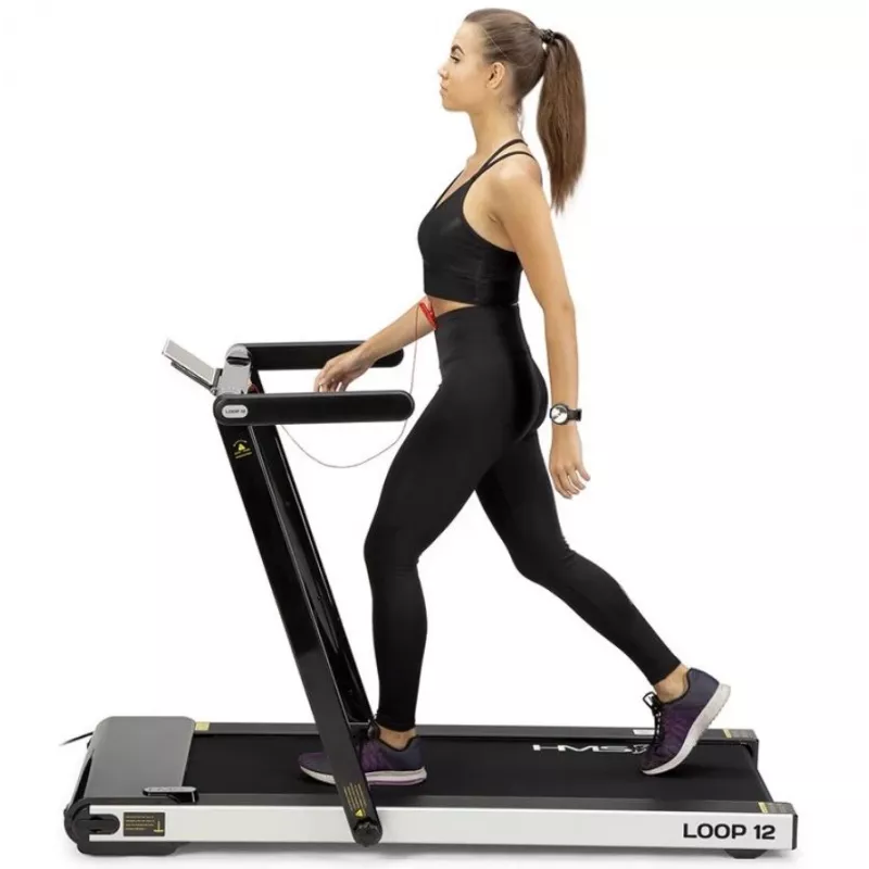 Tapis roulant elettrico HMS LOOP12 1-12 km/h, nero