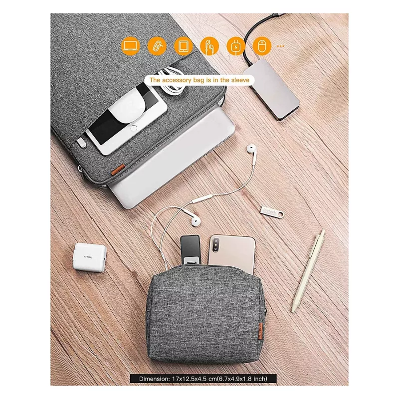 Custodia sleeve Inateck LB01006 per dispositivi 33 cm (13 pollici), grigia