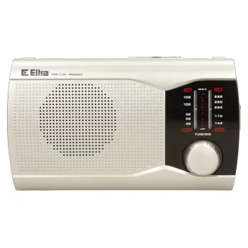 Radio portatile Eltra EWA argento — ricevitore AM/FM, a batteria