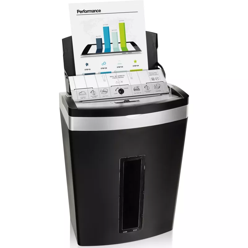 Distruggidocumenti Peach PS600-10 taglio micro 63 dB nero, argento