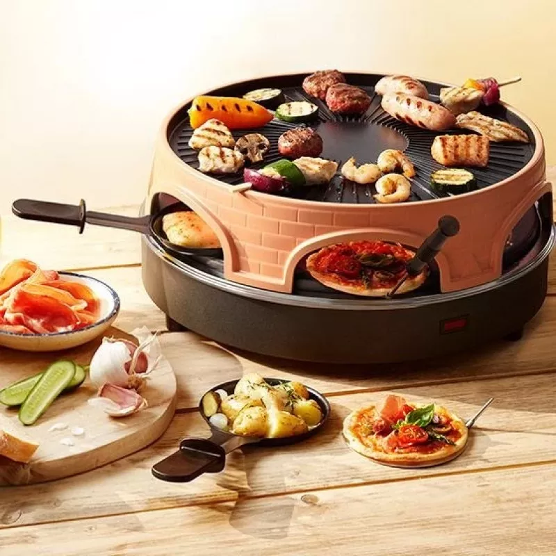 Emerio PO-113255.4 grill per raclette 1500 W nero, marrone