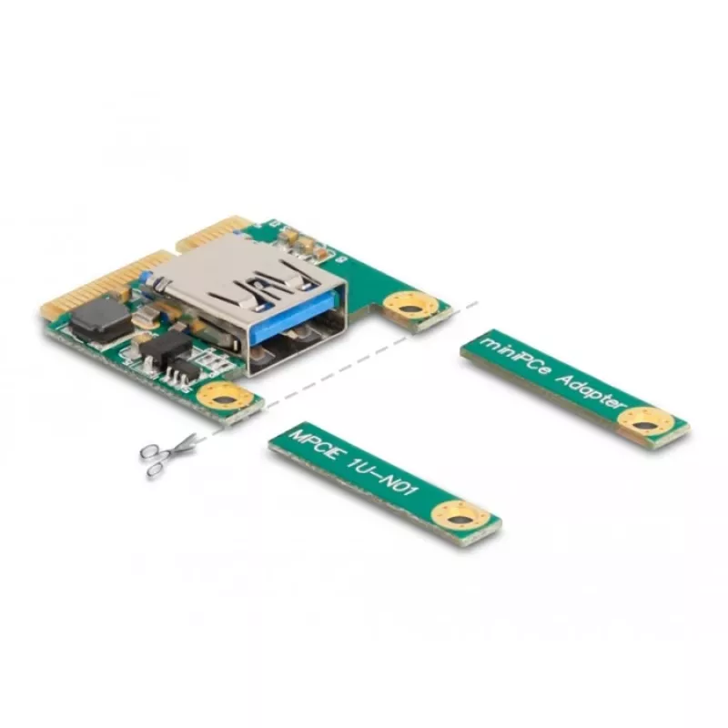 DeLOCK Mini PCIe I/O 1 x USB 2.0 Type-A femmina Full-Size Half-Size