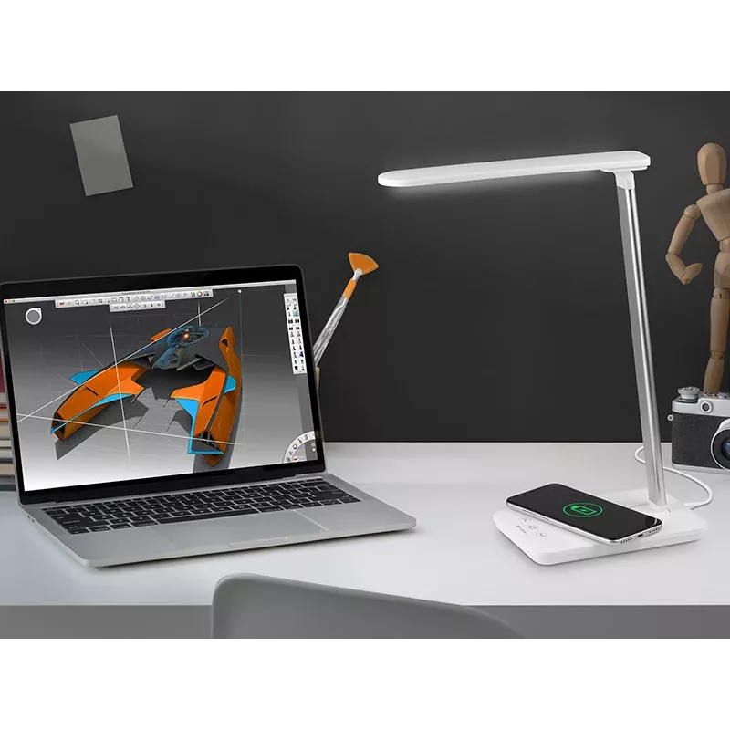 Lampada da scrivania Tracer Luna con caricatore wireless da 10 W, LED, 3000–6500 K
